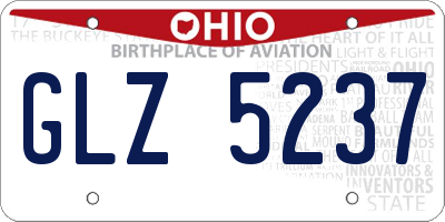 OH license plate GLZ5237
