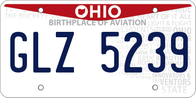 OH license plate GLZ5239