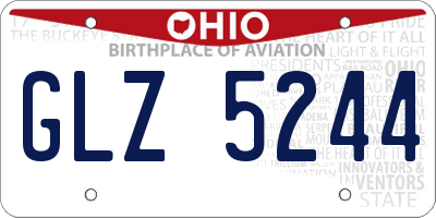 OH license plate GLZ5244