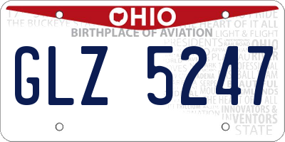 OH license plate GLZ5247