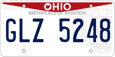 OH license plate GLZ5248