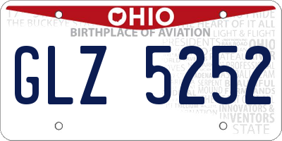 OH license plate GLZ5252