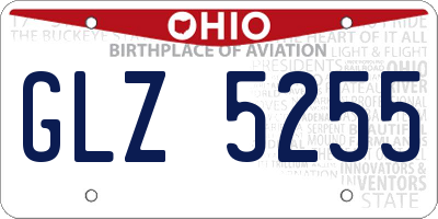 OH license plate GLZ5255