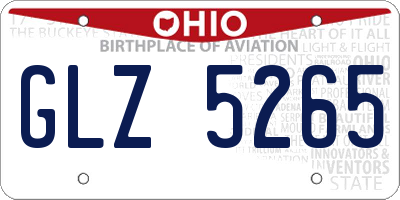 OH license plate GLZ5265