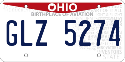 OH license plate GLZ5274