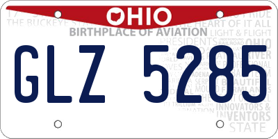 OH license plate GLZ5285