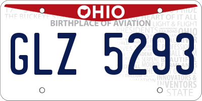 OH license plate GLZ5293