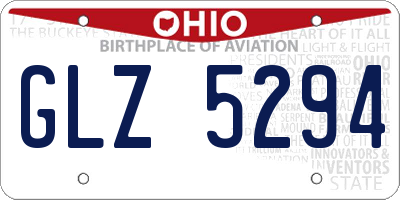 OH license plate GLZ5294