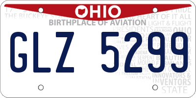 OH license plate GLZ5299