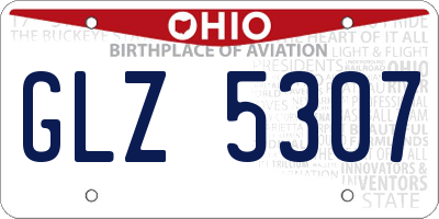 OH license plate GLZ5307