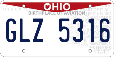 OH license plate GLZ5316