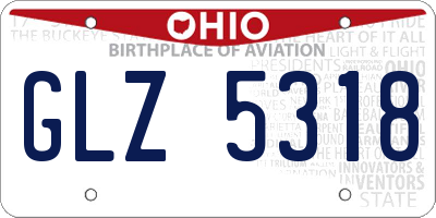 OH license plate GLZ5318