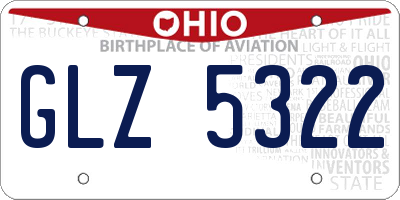 OH license plate GLZ5322
