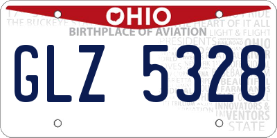 OH license plate GLZ5328