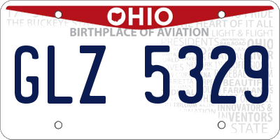 OH license plate GLZ5329