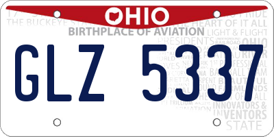 OH license plate GLZ5337