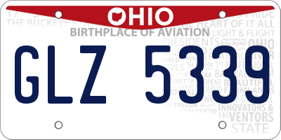 OH license plate GLZ5339