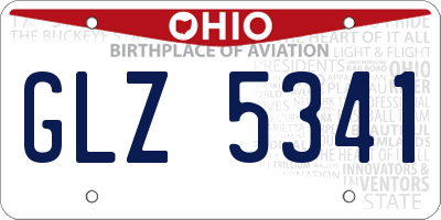 OH license plate GLZ5341