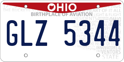 OH license plate GLZ5344