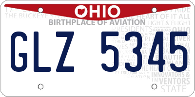 OH license plate GLZ5345