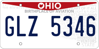 OH license plate GLZ5346