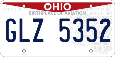 OH license plate GLZ5352
