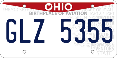 OH license plate GLZ5355