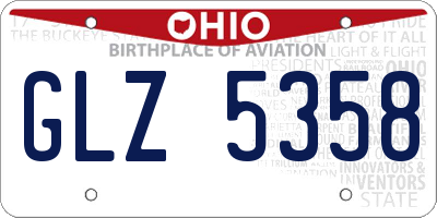 OH license plate GLZ5358
