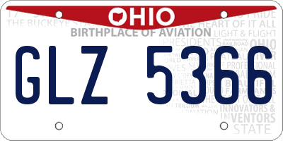 OH license plate GLZ5366