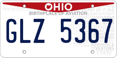 OH license plate GLZ5367