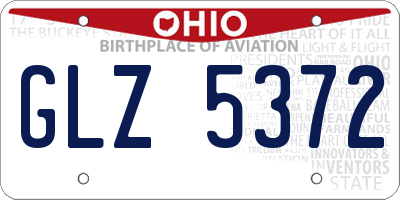OH license plate GLZ5372