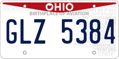 OH license plate GLZ5384
