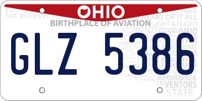 OH license plate GLZ5386