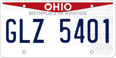 OH license plate GLZ5401