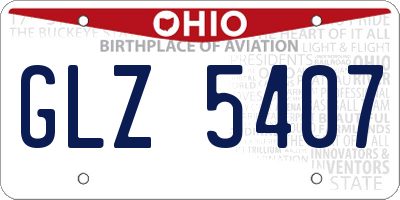 OH license plate GLZ5407