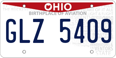 OH license plate GLZ5409
