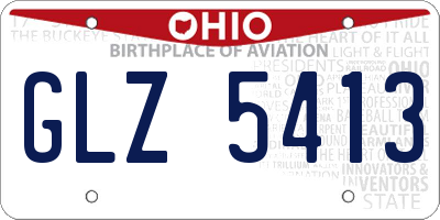 OH license plate GLZ5413