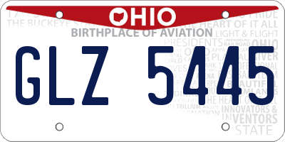OH license plate GLZ5445