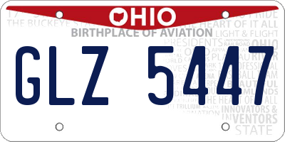 OH license plate GLZ5447