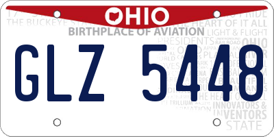 OH license plate GLZ5448