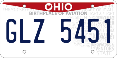 OH license plate GLZ5451