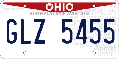 OH license plate GLZ5455