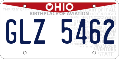 OH license plate GLZ5462
