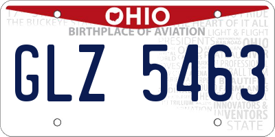 OH license plate GLZ5463