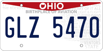 OH license plate GLZ5470