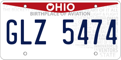 OH license plate GLZ5474