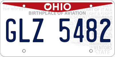 OH license plate GLZ5482