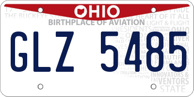 OH license plate GLZ5485