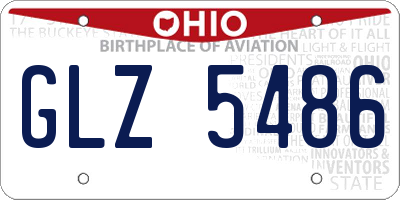 OH license plate GLZ5486