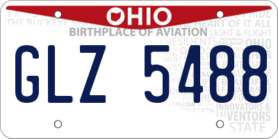 OH license plate GLZ5488